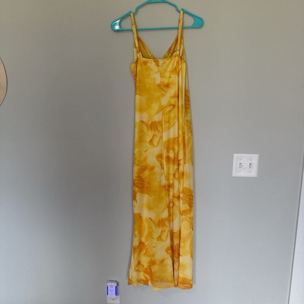 Yellow floral Maxi Dress
